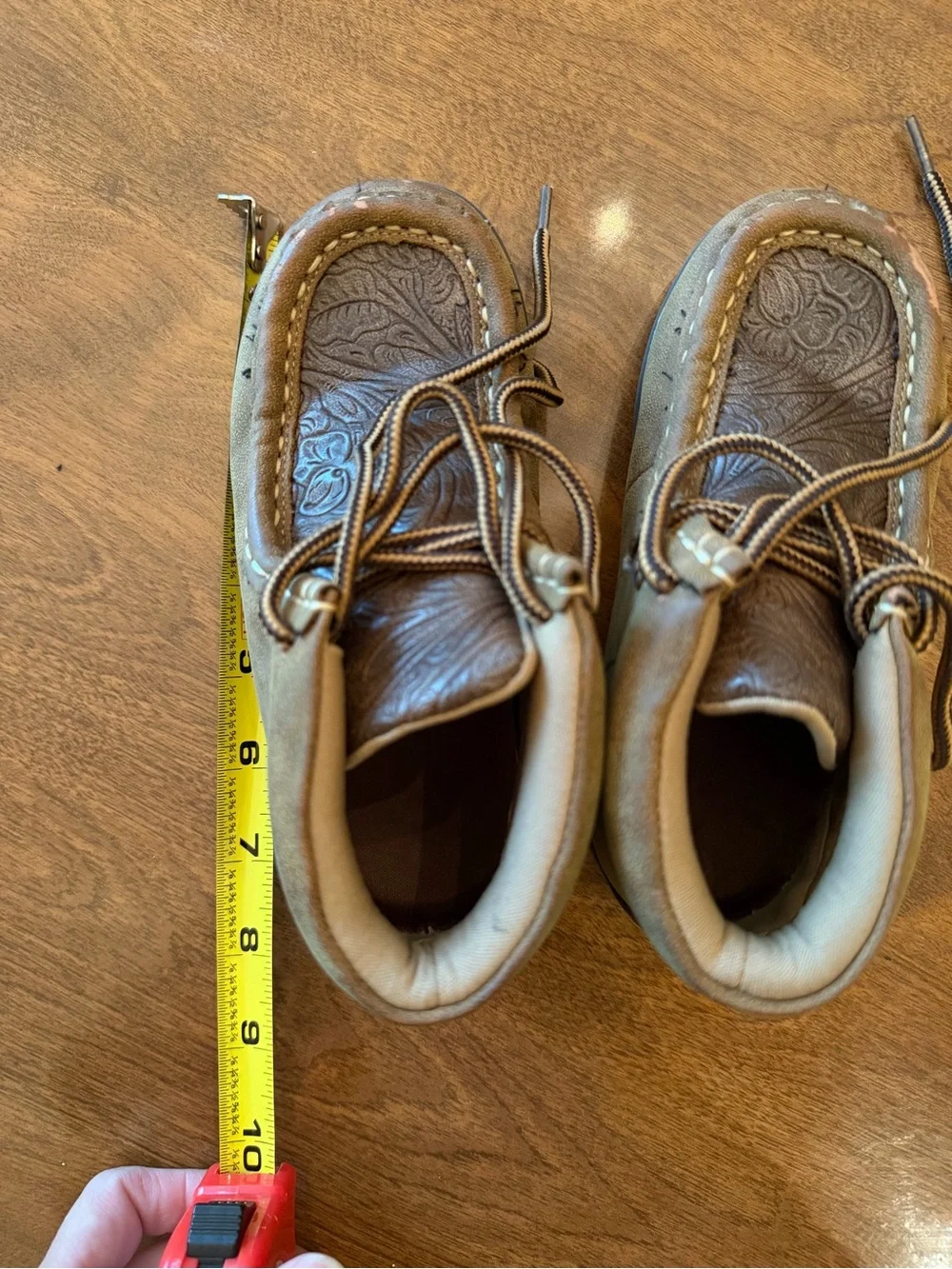 Twister Kids Brown Suede Moccasin Shoes with Embossed Leather